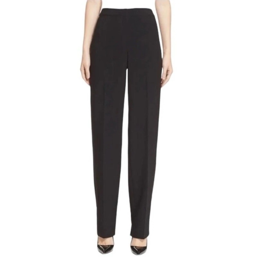 St John Caviar Diana Elegant Black Women's Pants Sz 6 straight leg